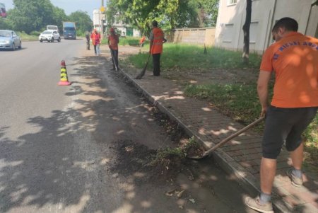 В течение недели более 300 работников КП «Городские дороги» приводили в порядок остановки, очищали улицы и косили траву (фото)