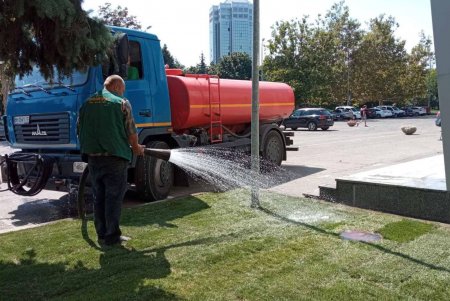 Озеленители обновляют цветники, газоны, высаживают растения и обрезают деревья на зеленых зонах Одессы (фото)