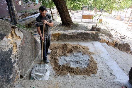 Капитальный ремонт Курсантской лестницы (фоторепортаж)