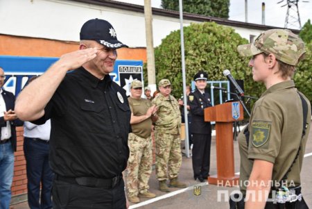 В Одессе встречали правоохранителей, которые несли службу в зоне проведения операции объединенных сил (фото, видео)