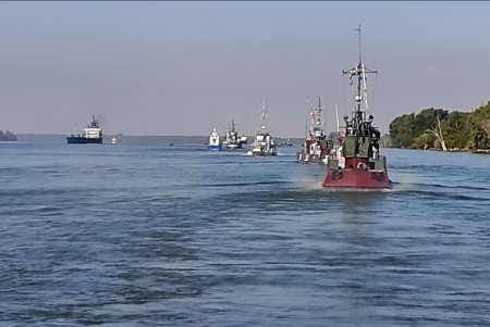 Корабли Измаильского отряда морской охраны задействованы в международных учениях на Дунае (фото)