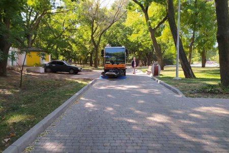 Коммунальщики осенью убирают опавшую листву в зеленых зонах и готовятся к посадке деревьев (фото)