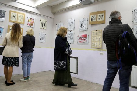 Во Всемирном клубе одесситов открылась выставка графики «Петля времени: преломление» (фоторепортаж)