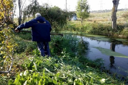 Коммунальщики привели в порядок канал дренажной насосной станции возле Хаджибейской дамбы (фото)