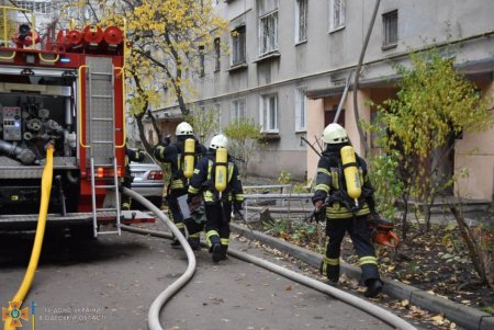 Два человека и домашние питомцы спасены во время пожара в многоэтажке на Таирова (фото)
