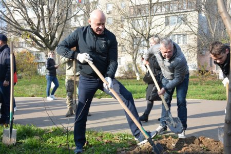Акция «1000 акаций»: саженцы сегодня высадили на Семена Палия и Балковской (фото)
