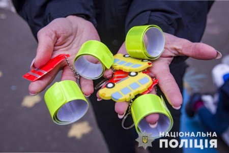 Воспитанникам детского сада в Приморском районе разъяснили правила дорожного движения и подарили светоотражающие браслеты (фото, видео)