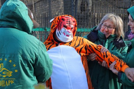 В Одесском зоопарке снимают новогодний видеоклип: главный герой символ предстоящего года (фоторепортаж)