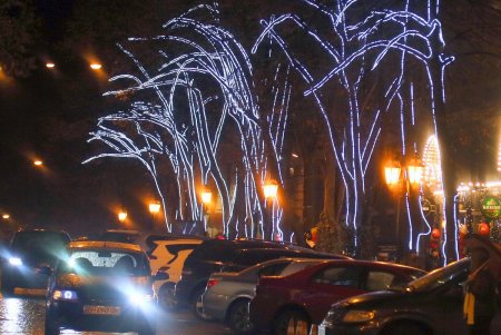 Приморский бульвар засиял новогодними огнями (фоторепортаж)