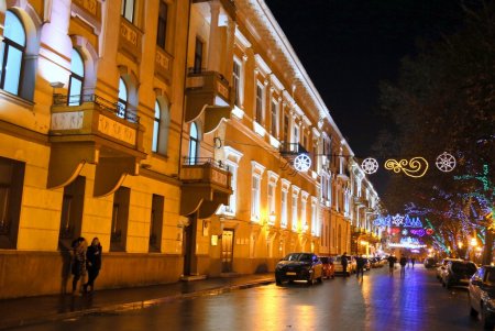 Приморский бульвар засиял новогодними огнями (фоторепортаж)