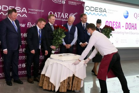 В аэропорту Одессы торжественно встретили первый рейс из столицы Катара (фоторепортаж)