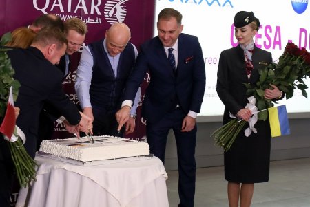 В аэропорту Одессы торжественно встретили первый рейс из столицы Катара (фоторепортаж)