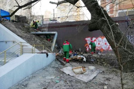 Коммунальщики привели в порядок склоны вокруг Курсантской лестницы на Балковской (фото)