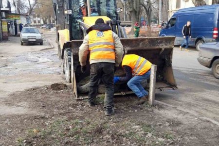 Одесские коммунальщики выполняют комплексную уборку придомовых территорий (фоторепортаж)
