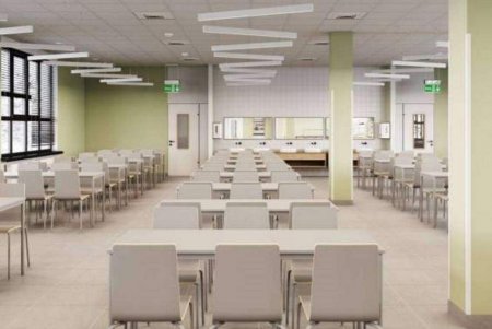 Для школьных столовых разработаны два варианта нового современного интерьера (фото)