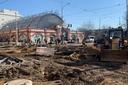 В Одессе продолжается капремонт перекрестка улиц Преображенской и Пантелеймоновской (фото)