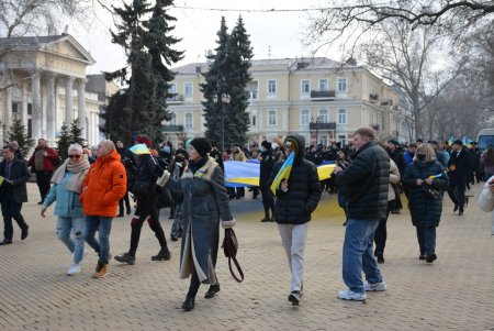 В Одессе прошел патриотический марш в честь Дня единения (фоторепортаж)