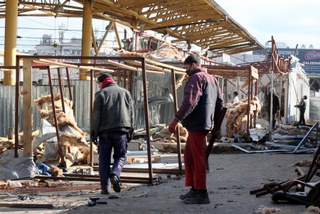 Старые рыбные ряды демонтировали на рынке «Привоз» (фоторепортаж)