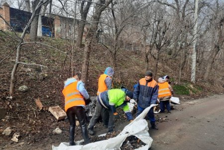 Коммунальщики ликвидировали стихийную свалку в Киевском районе (фото)