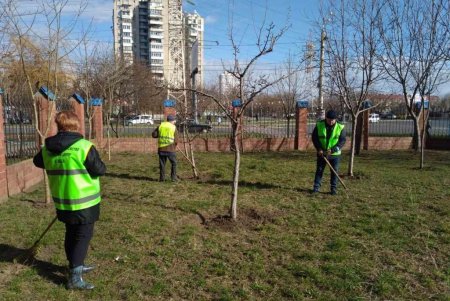Коммунальщики провели в городе субботник: убирали улицы и дороги, подрезали деревья (фото, видео)
