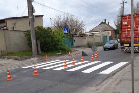 В трех районах города появилась новая пешеходная разметка (фото)