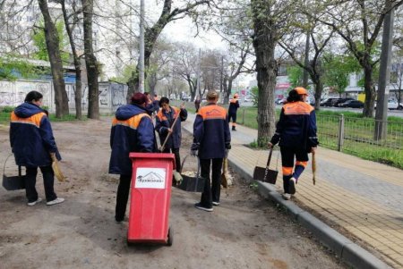 Коммунальщики убрали несколько локаций в Киевском районе (фото)