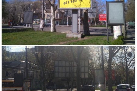 В Одессе демонтируют размещенные с нарушениями рекламные конструкции (фото)