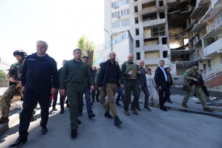 Во время визита в Одессу главы Европейского совета ему пришлось прятаться в бомбоубежище во время воздушной тревоги (фото)