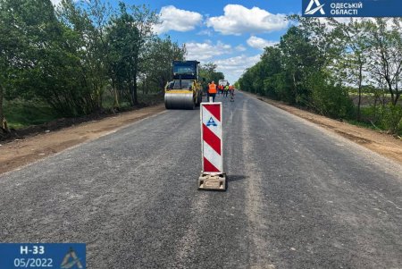 В Белгород-Днестровском районе завершают ремонт участка дороги Н-33 (фото)