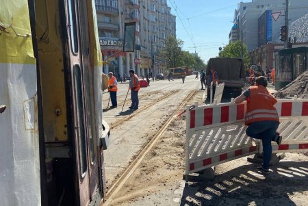 Началась обкатка отремонтированного перекрестка Пантелеймоновской и Преображенской (фото)