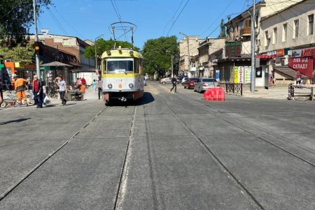 Началась обкатка отремонтированного перекрестка Пантелеймоновской и Преображенской (фото)