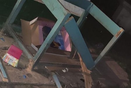 Житель Подольска угрожал соседке топором, а потом выломал в ее доме окна и двери (фото)
