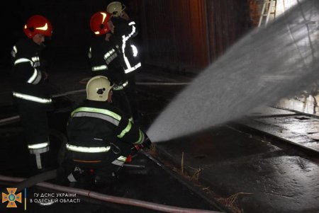 Спасатели ликвидировали ночной пожар в Одесском порту, где горела необработанная древесина (фото)