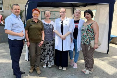 В Приморском и Малиновском районах для одесситов и переселенцев работают мобильные медпункты (фото)