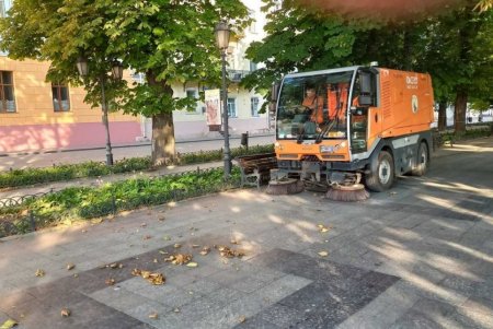 Коммунальщики провели субботник в сквере «Юность»: убирали мусор, подрезали деревья (фото)
