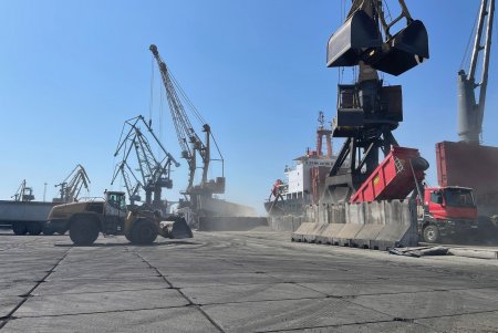 Морской торговый порт «Южный» возобновил обработку грузов (фото)