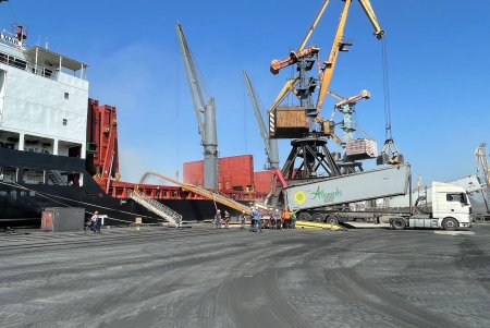 Морской торговый порт «Южный» возобновил обработку грузов (фото)