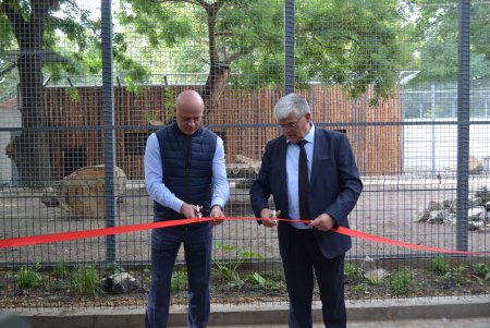К столетию Одесского зоопарка открыли памятную доску первому директору, погасили тематическую марку и открыли новый львятник (фото)