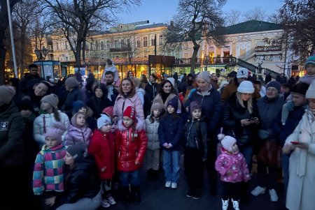 В центре города открыли елку Несокрушимости (фото, видео)