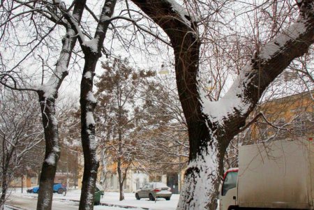 В Одессе выпал первый снег, подарив жителям города зимнее настроение и яркие кадры (фоторепортаж)