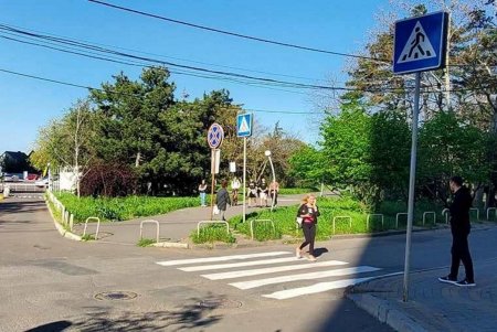В Приморском районе города обновили пешеходную разметку (фото)