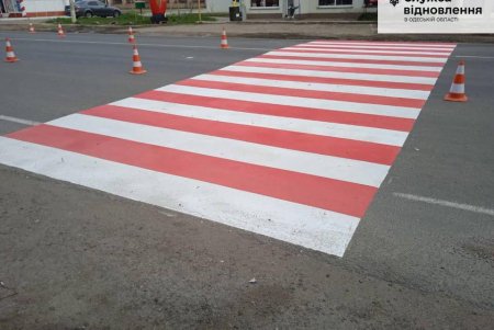 На трассах Одесской области для безопасности движения обновляют разметку, восстанавливают дорожные знаки (фото)
