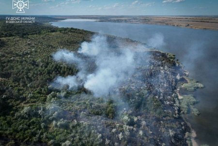 В Одесском районе спасатели ликвидировали масштабный пожар, угрожавший перекинуться на дачный массив (фото, видео)