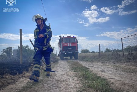 В Одесской области потушили пожар на площади в 10 тыс. квадратных метров (фото)