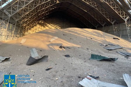 Россия вновь обстреляла порт в Одесской области, разрушив зернохранилища (фото)