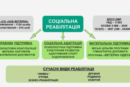 Допомога ветеранам в Одесі: хаби, реабілітаційні центри, ветеранські простори. Презентації 