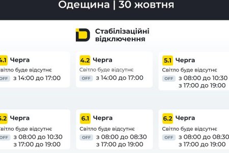 В Одеській області запроваджуються стабілізаційні відключення