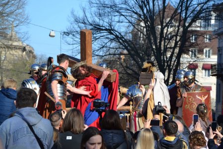 На Дерибасівській в Одесі провели Пасхальну реконструкцію (фото)