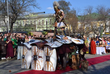 На Дерибасівській в Одесі провели Пасхальну реконструкцію (фото)